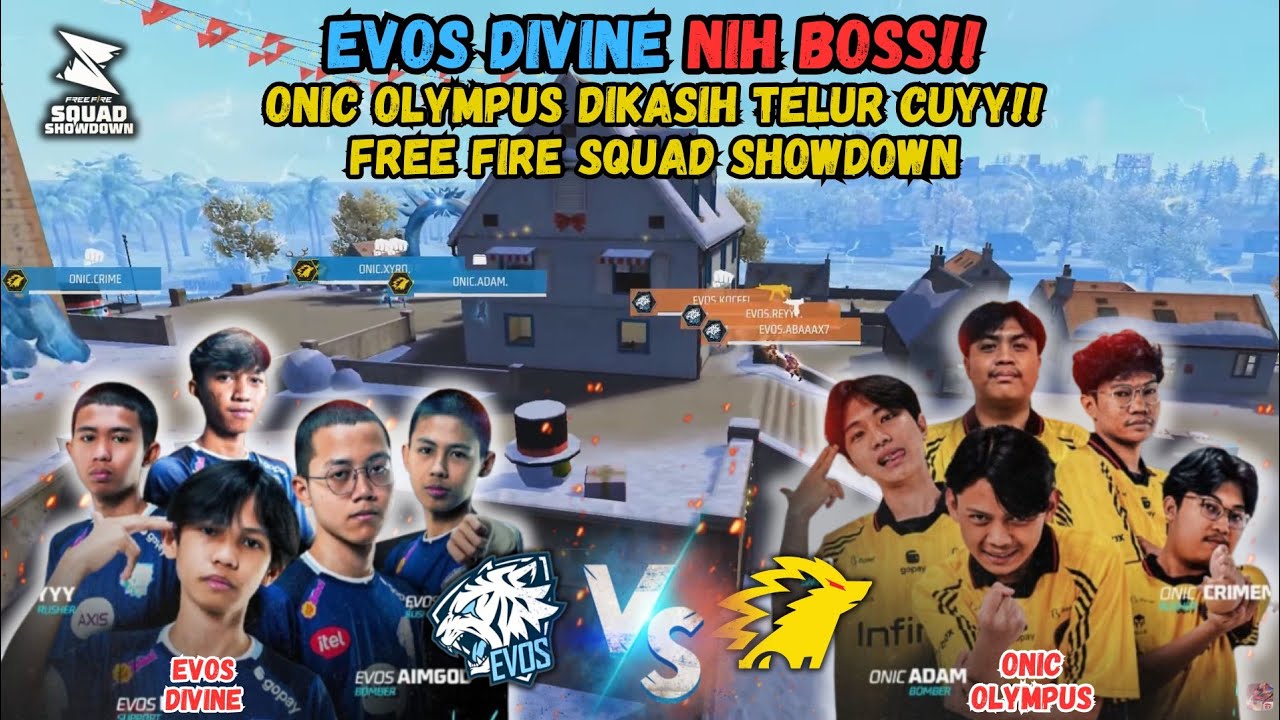 FULL MATCH !! EVOS DIVINE VS ONIC OLYMPUS SKOR AKHIR 2-0 FREE FIRE SQUAD SHOWDOWN MATCHDAY 1