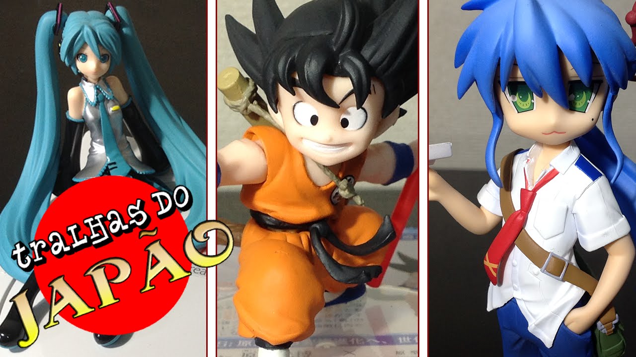 Figuras do Son Goku, Hatsune Miku e Konata - Tralhas do Jap&atilde;o V2 #1