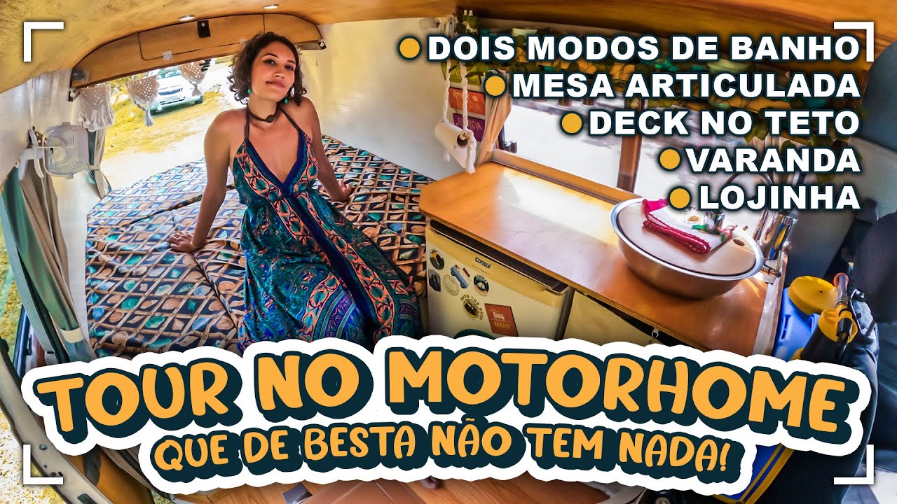 TOUR NO MOTORHOME KIA BESTA MAIS CHARMOSO DO BRASIL! MUITO ESPAÇOSA + MEDIDAS DO PROJETO