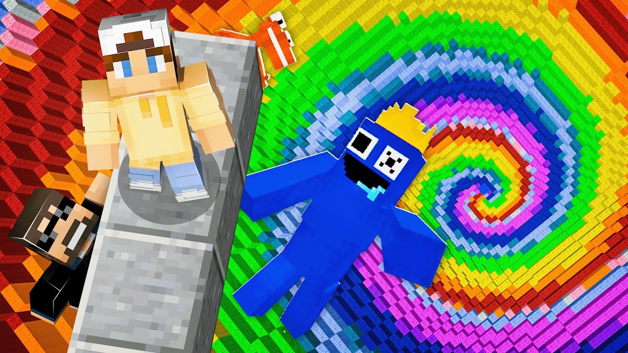 Rainbow Friends Dropper Race in Minecraft