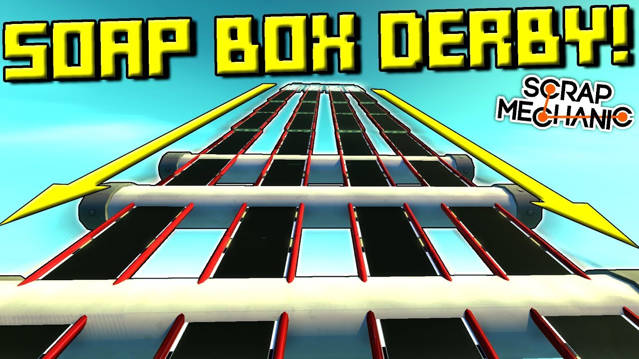 CRAZY SOAP BOX DERBY OBSTACLE RACE!  - Scrap Mechanic Multiplayer Monday! Ep 77