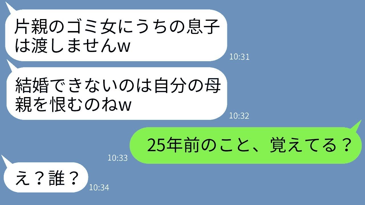 母子家庭だから結婚破棄？衝撃の事実が明かされ彼母が逆転された話