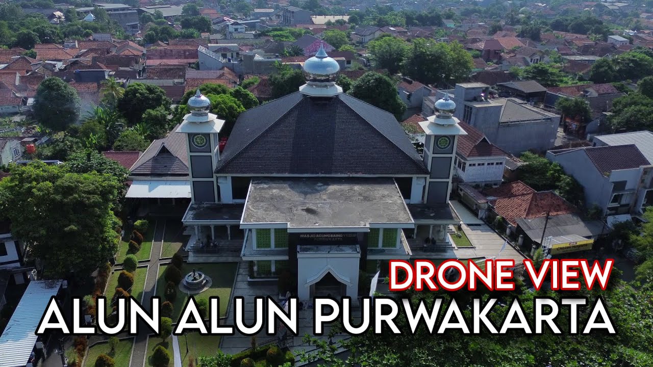 PEMANDANGAN ALUN ALUN PURWAKARTA DARI ATAS | Drone View by Sakamoto Drone