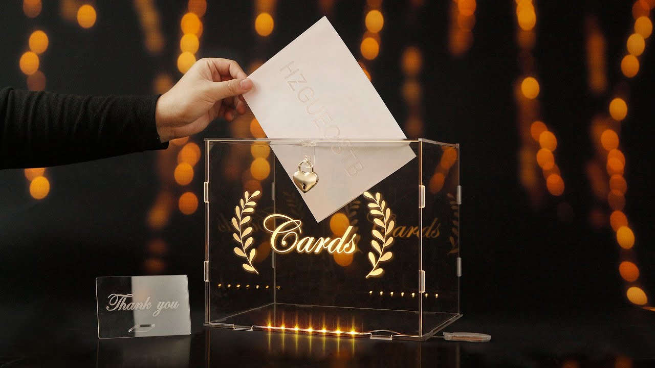 Acrylic Wedding Card Box