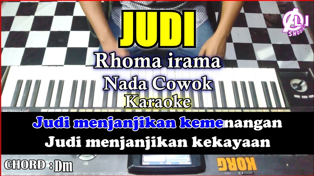 JUDI Karaoke Rhoma irama | Korg Pa3x (Chord&Lirik) Nada Cowok