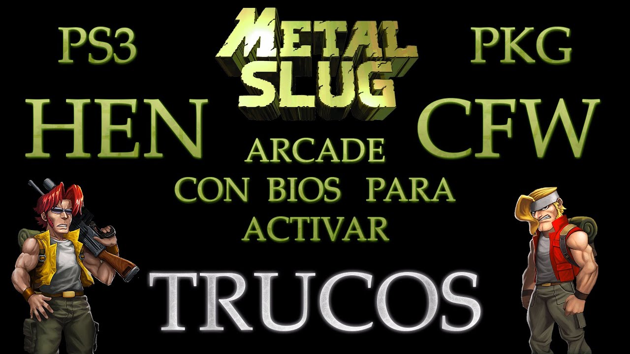 PS3/PKG 6 PACK METAL SLUG TRUCOS ACTIVADOS HEN/CFW