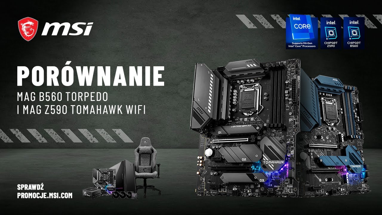 Czym r&oacute;żnią się płyty MAG B560 Torpedo i MAG Z590 Tomahawk WIFI?