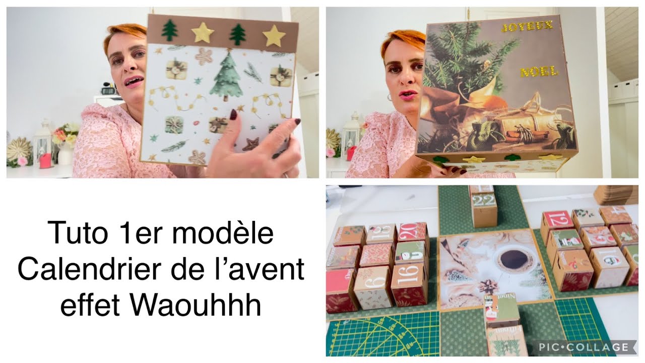 TUTO/1ER MODÈLE DE CALENDRIER DE L’AVENT/EFFET WAOUHHH 🌸CRÉANATH PASSION 🌸