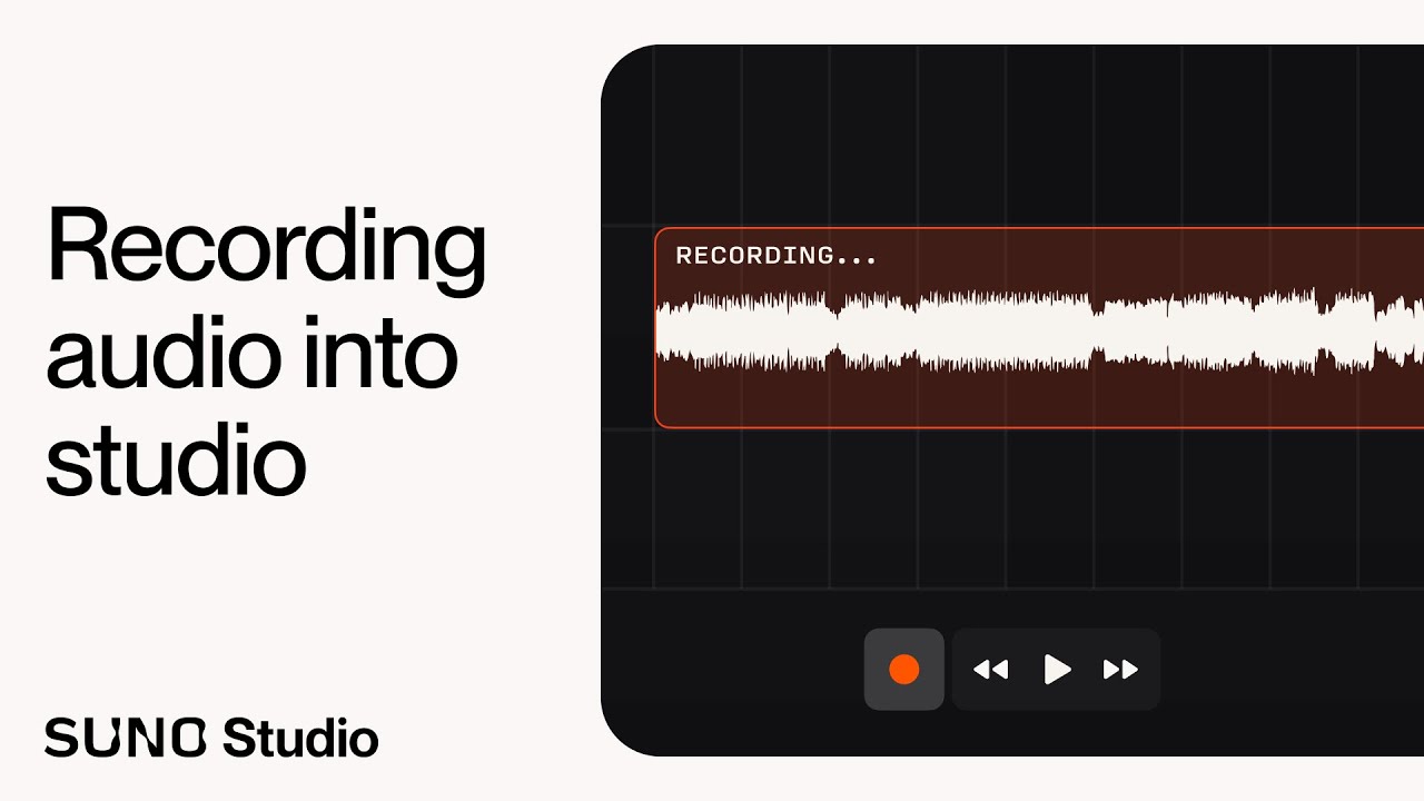 Suno Studio Fundamentals - Recording Audio into Studio