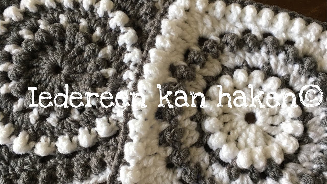 ♥️ ♥️#Iedereenkanhaken #Haken #crochet #tutorial #Woondeken #Granny #Square 