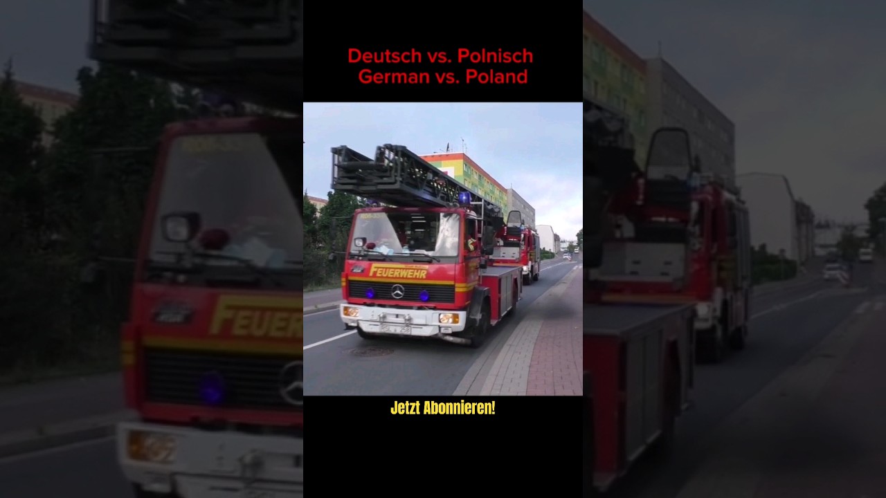 🇩🇪: German vs. Polish fire brigade fire trucks! 🇵🇱: Niemiecki VS. Polskie wozy strażackie! Part3