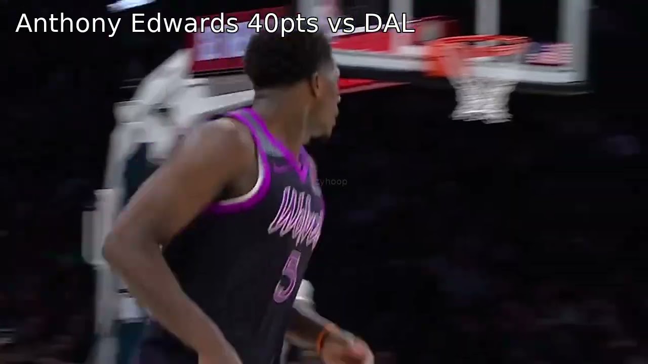 Anthony Edwards HIGHLIGHTS 40pts vs DAL - February 21, 2026