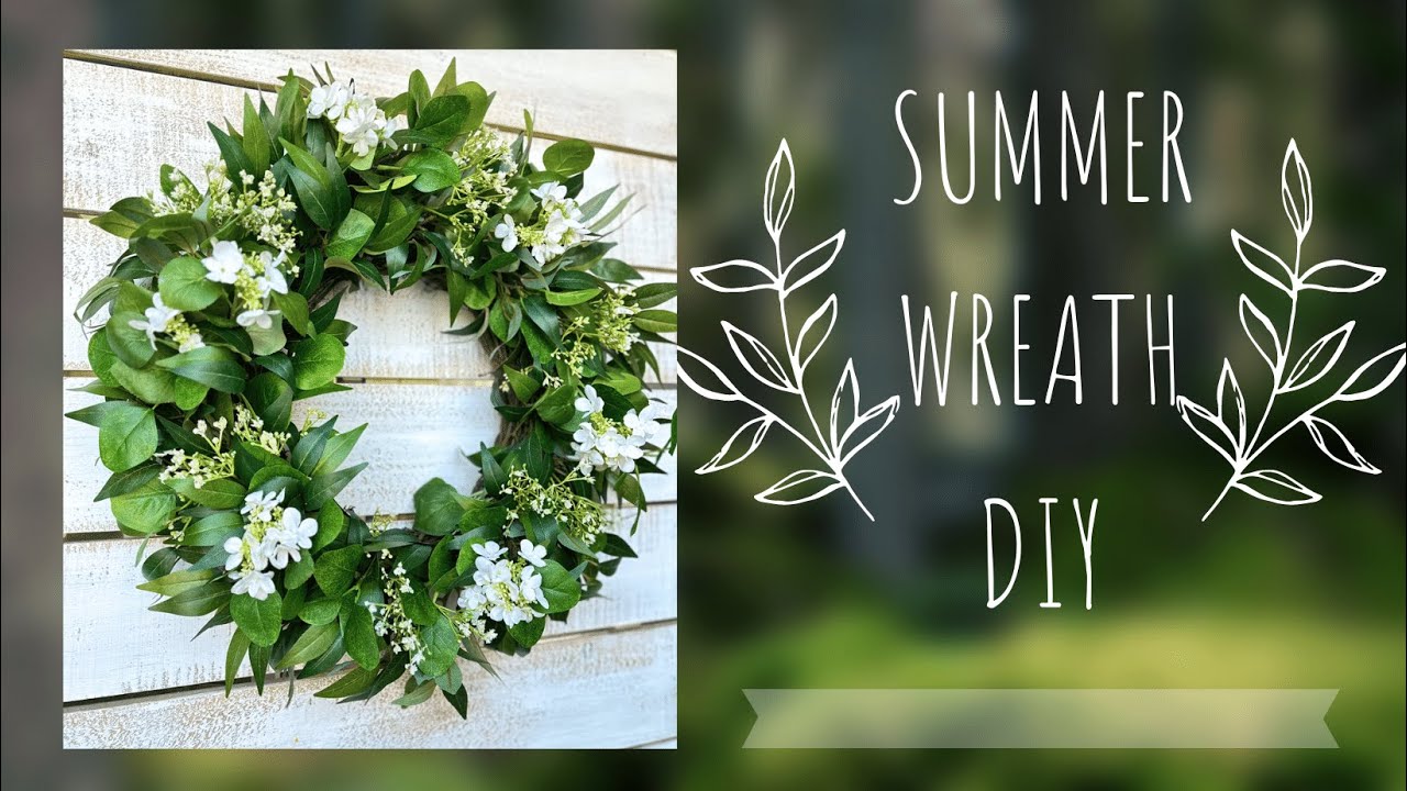 HOW TO MAKE A SUMMER WREATH 🌿DIY GREENERY WREATH ☘️MAKE YOUR OWN WREATH