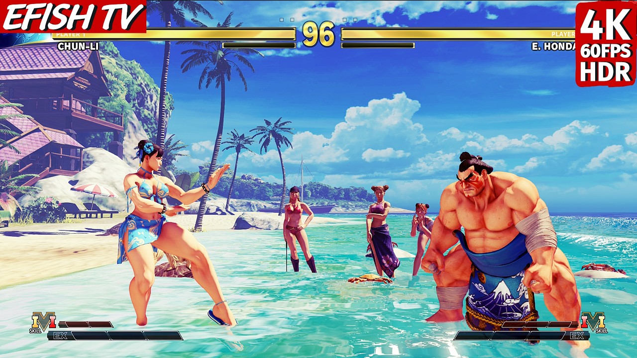 Chun-Li vs E. Honda (Hardest AI) - Street Fighter V