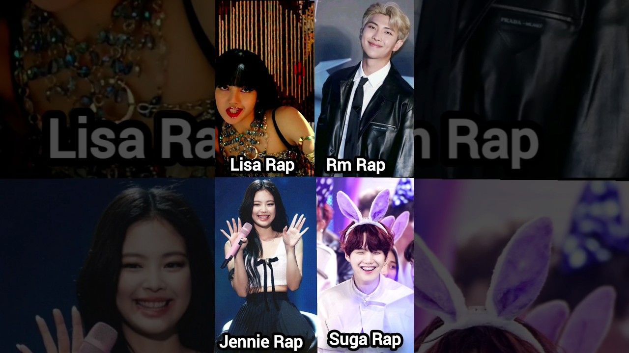 Lisa Vs Rm Vs Jennie Vs Suga Rap 🔥 #shorts