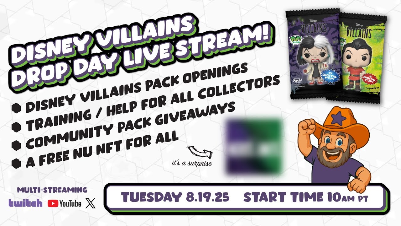 Disney Villains Digital Pop! Drop LIVE - Q&A, Community Pack giveaways & a FREE NFT for everyone!