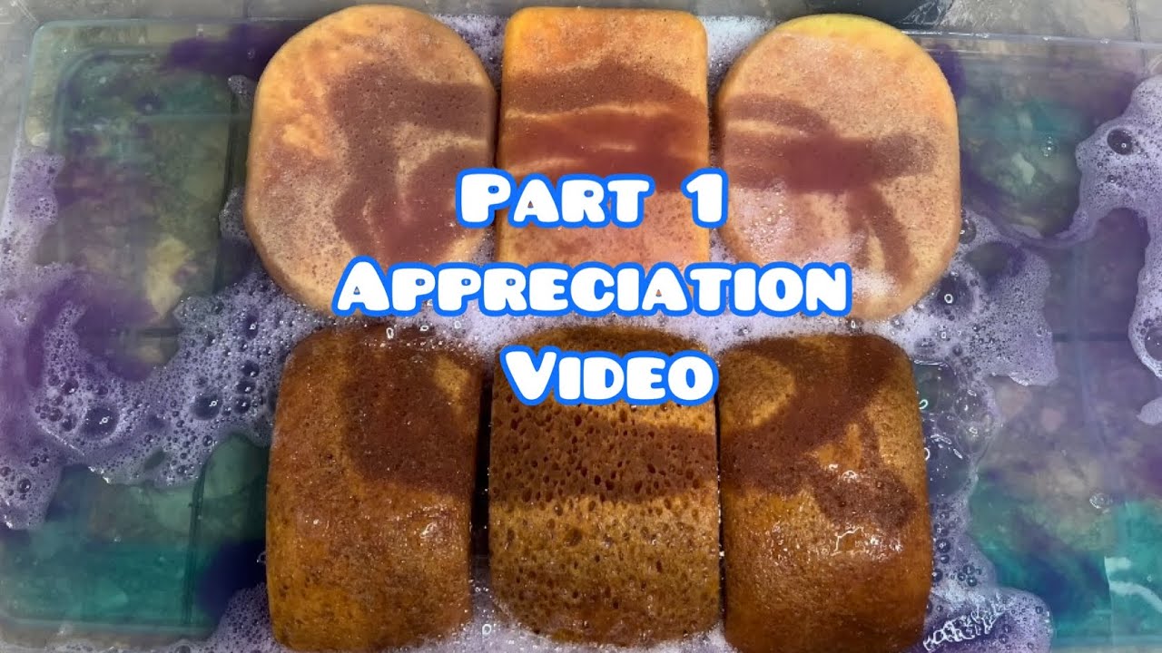 Asmr sponge squeezing 🤗🥰appreciation video part ☝🏻🤗🥰🤗thank you all so much