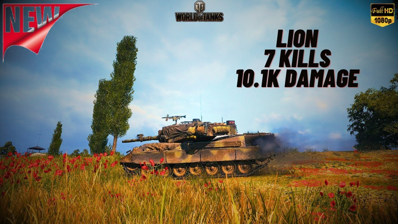 WOT - LION 7 KILLS 10.1K DAMAGE ACE TANKER - World Of Tanks