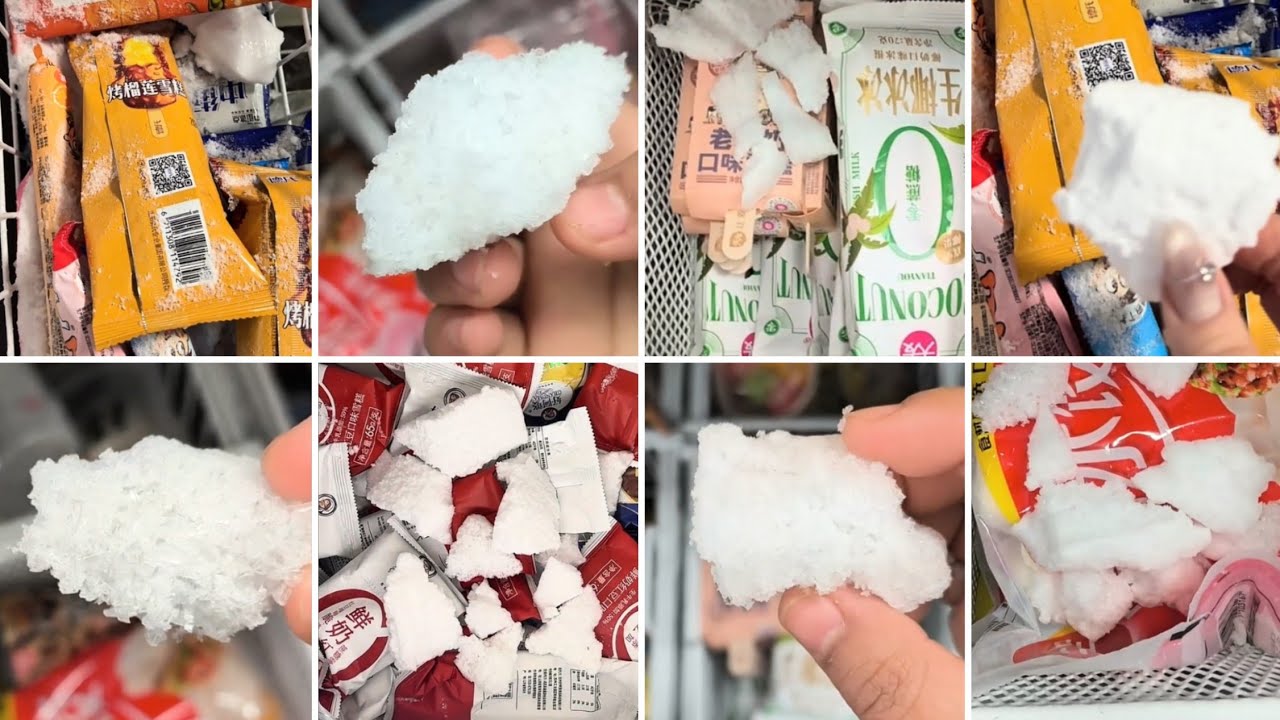 STORE FREEZER FROST EATING ASMR COMPILATION
