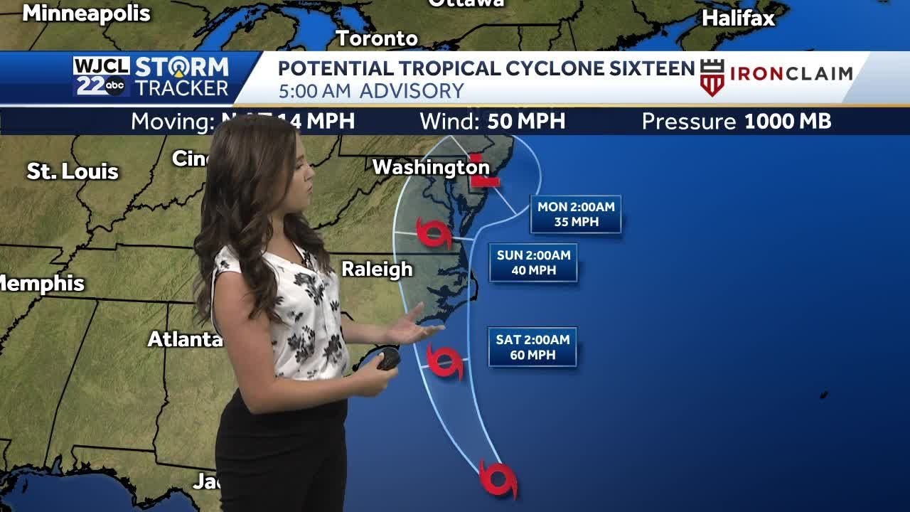 Tracking out Potential Tropical Cyclone 16