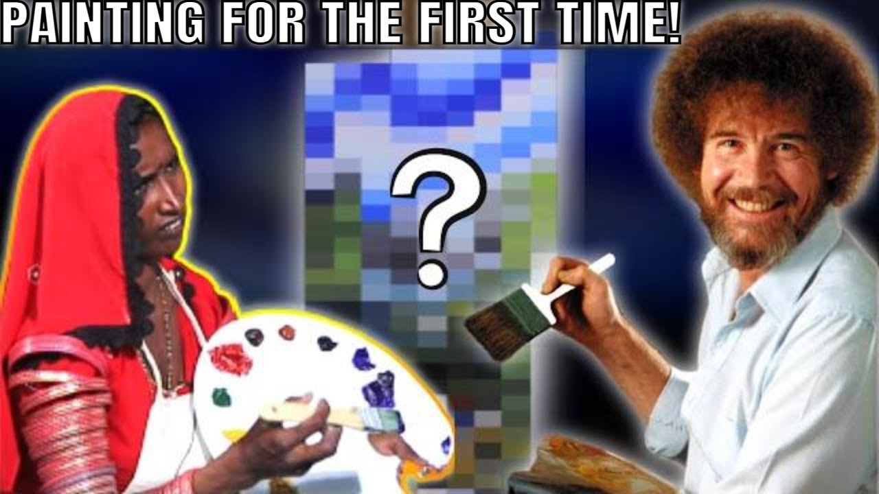 Tribal People Try Following A Bob Ross Painting Tutorial