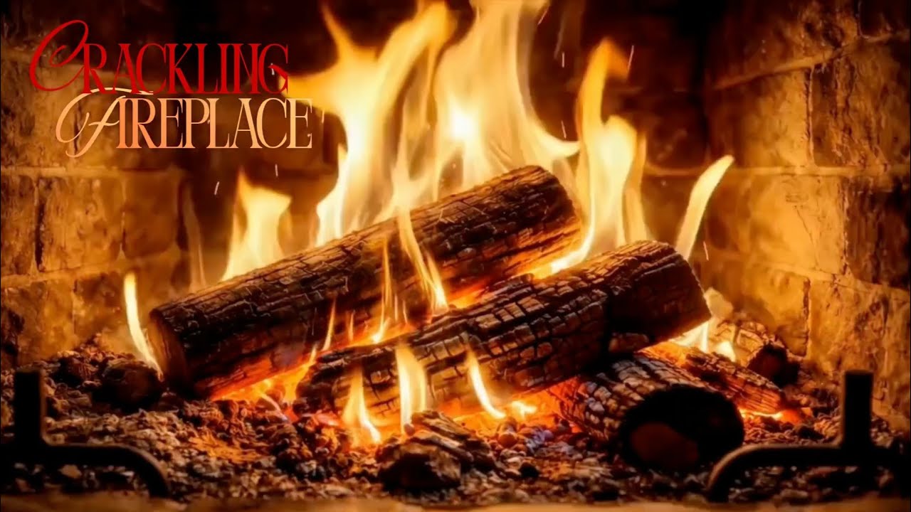 ❤️‍🔥Relaxing Fireplace Burning & Crackling ❤️‍🔥 Fireplace Ambience TV Screensaver Background