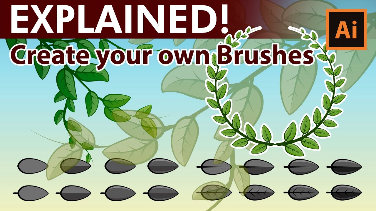How to create your own Leaf Brushes - Adobe Illustrator Tutorial