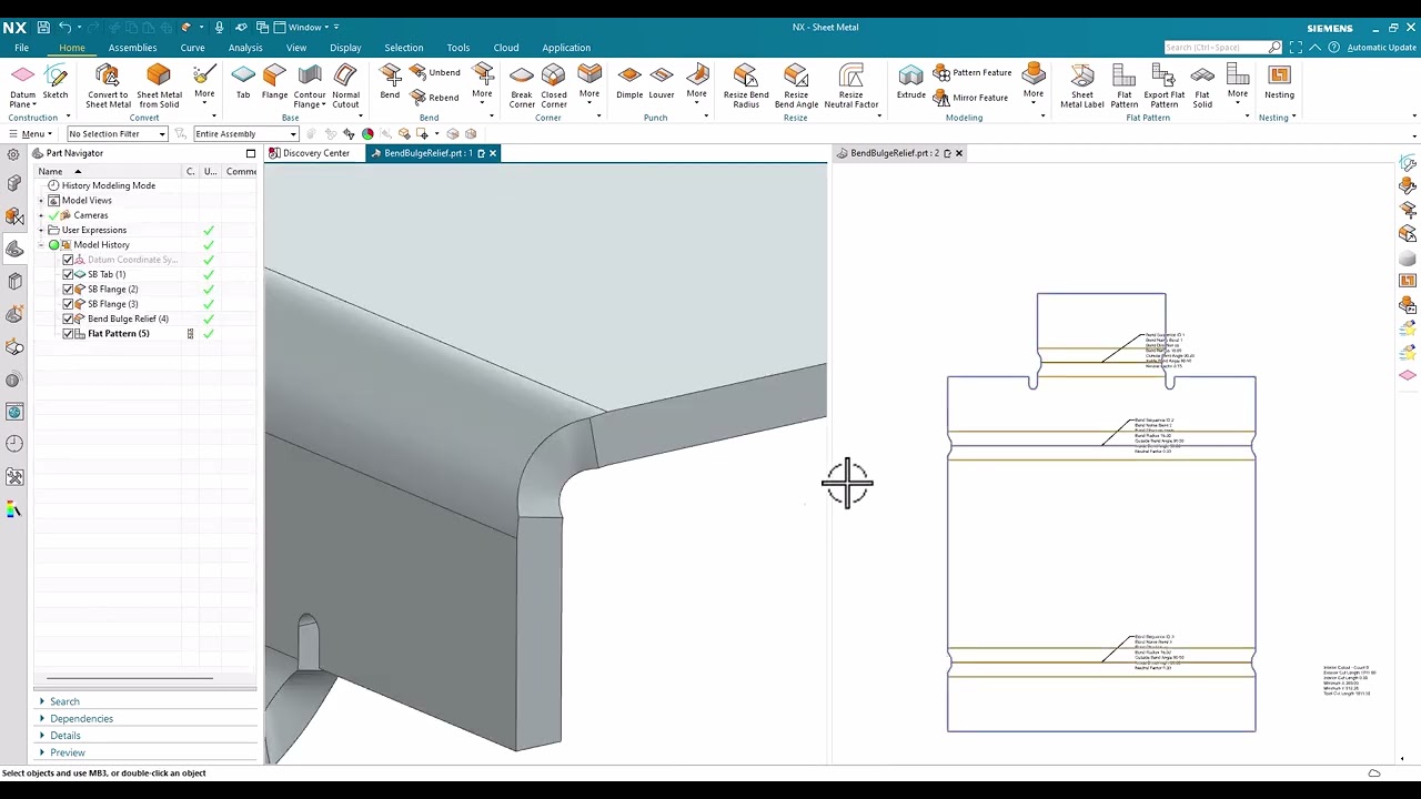 Siemens NX Sheet Metal: Bend Bulge - NX 2406