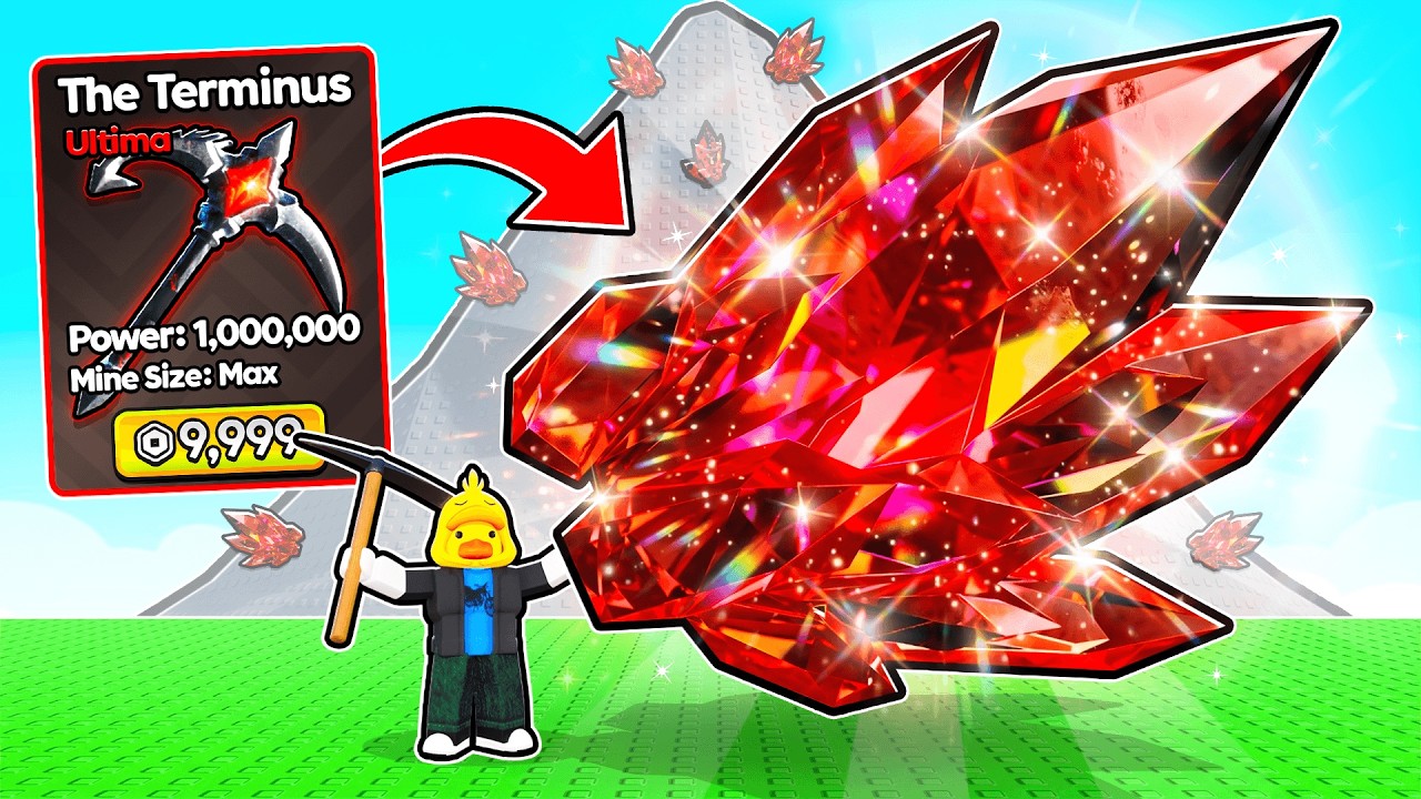 Начинаю с нуля как НУБ с САМОЙ СИЛЬНОЙ киркой в Mine a Mountain в Roblox!