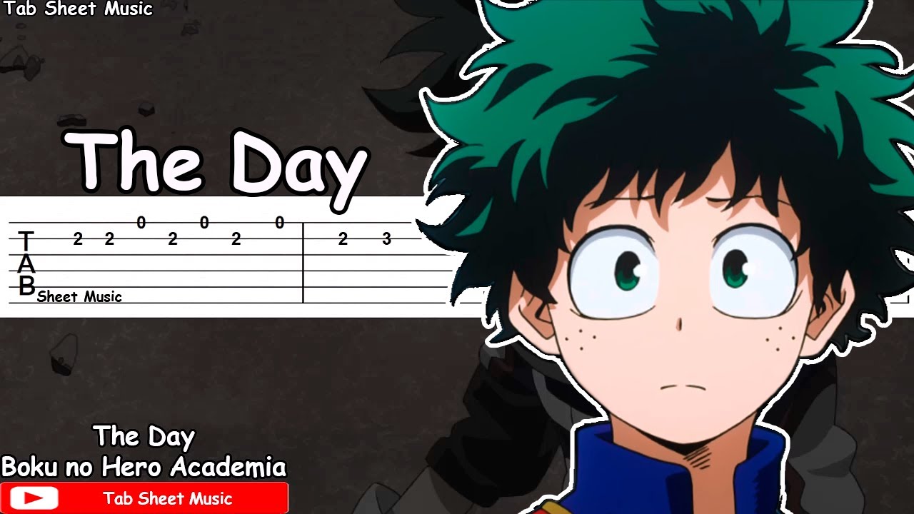Boku no Hero Academia OP 1 - The Day Guitar Tutorial