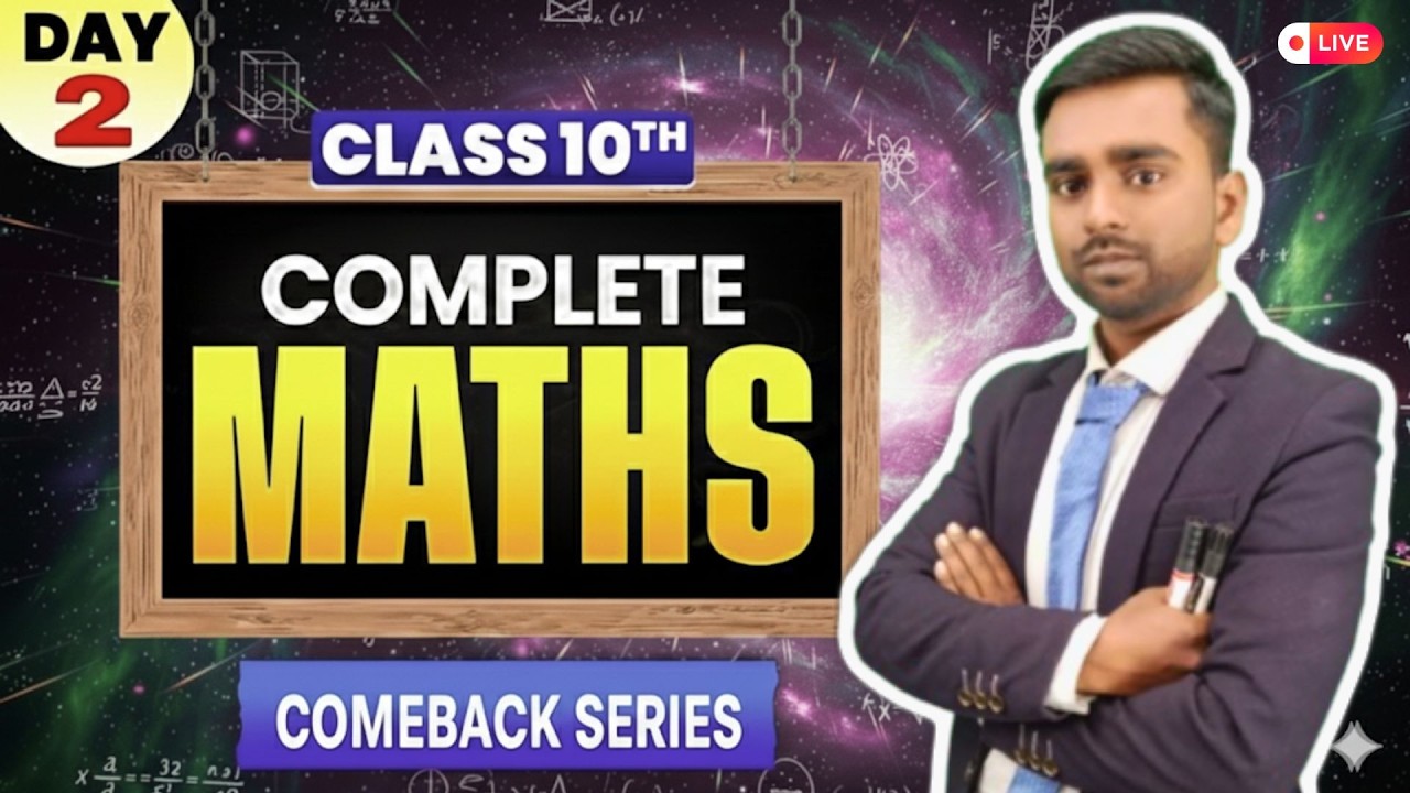 Complete Class 10 Maths ONE SHOT 🔥day 2 | Full Syllabus | LIVE Marathon for Boards #maths
