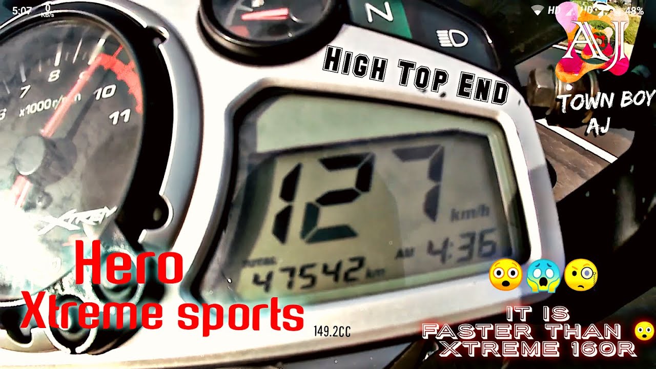 Top speed of Hero Xtreme sports 150 better than Xtreme 160 R..???