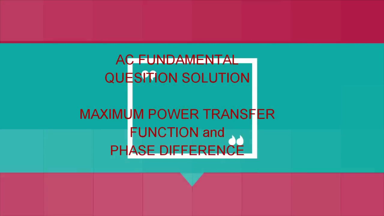 NFL / SSC JE / RVUNL JE AC FUNDAMENTAL QUESITION SOLUTION