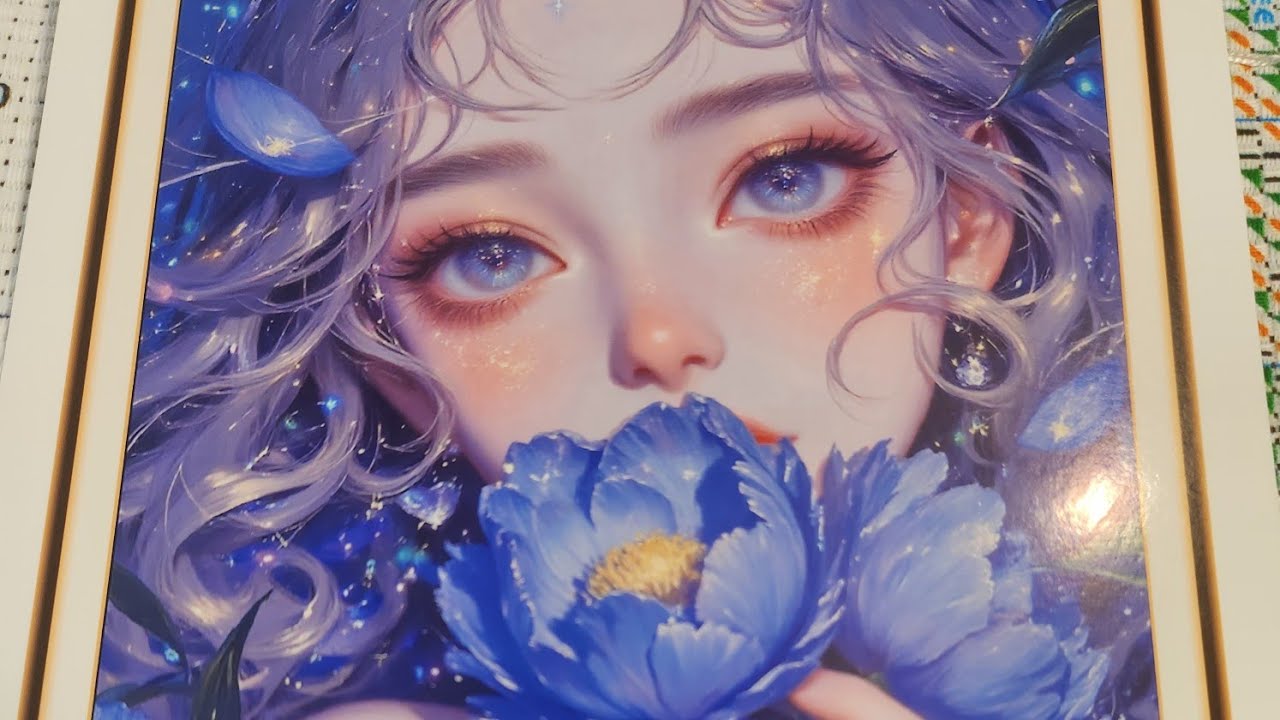 Magnifique princesse des fleurs #dreamstitch #crossstitch #pointdecroix 