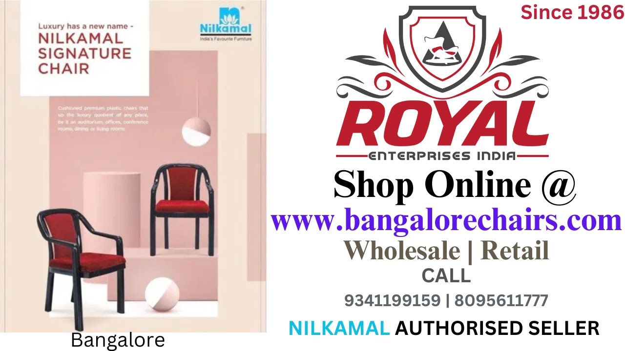 NIlkamal Signature Chair @Wholesale Price #nilkamal #bangalore #RoyalEnterprisesIndia #furniture