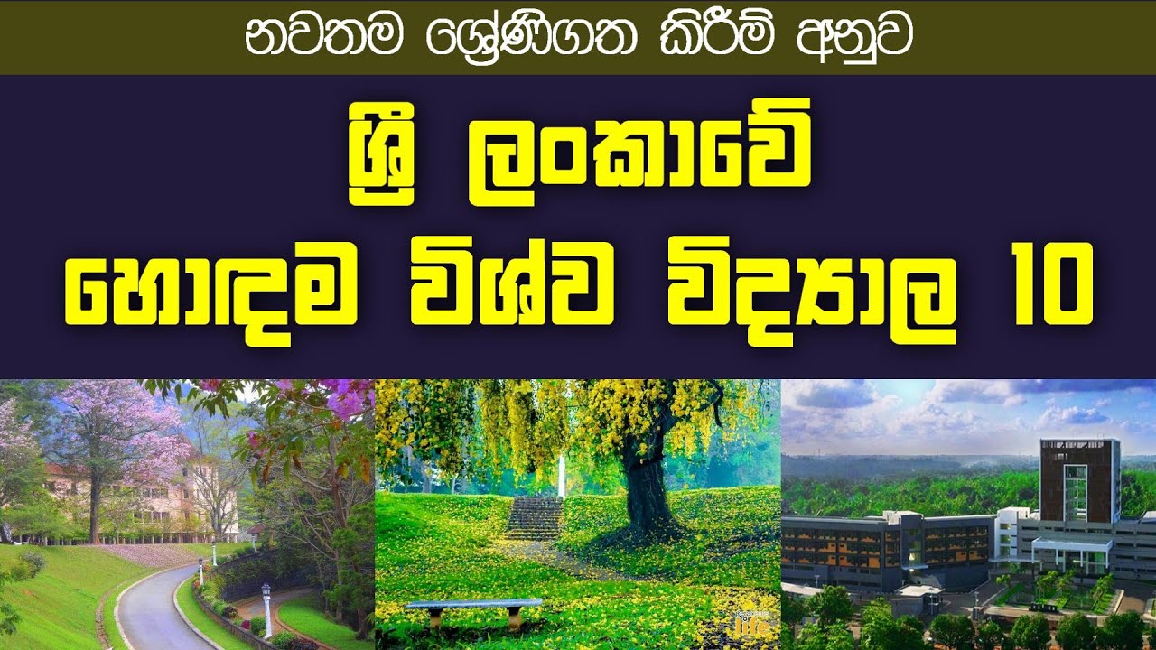 නවතම ශ්‍රේණිගත කිරීම් අනුව ශ්‍රී ලංකාවේ හොඳම විශ්ව විද්‍යාල 10 | TOP 10 Universities in Sri Lanka