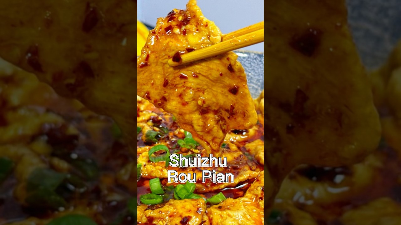 How to make Chinese food || Authentic Sichuan Water-Boiled Pork #SpicyBoiledPork #ShuizhuRouPian