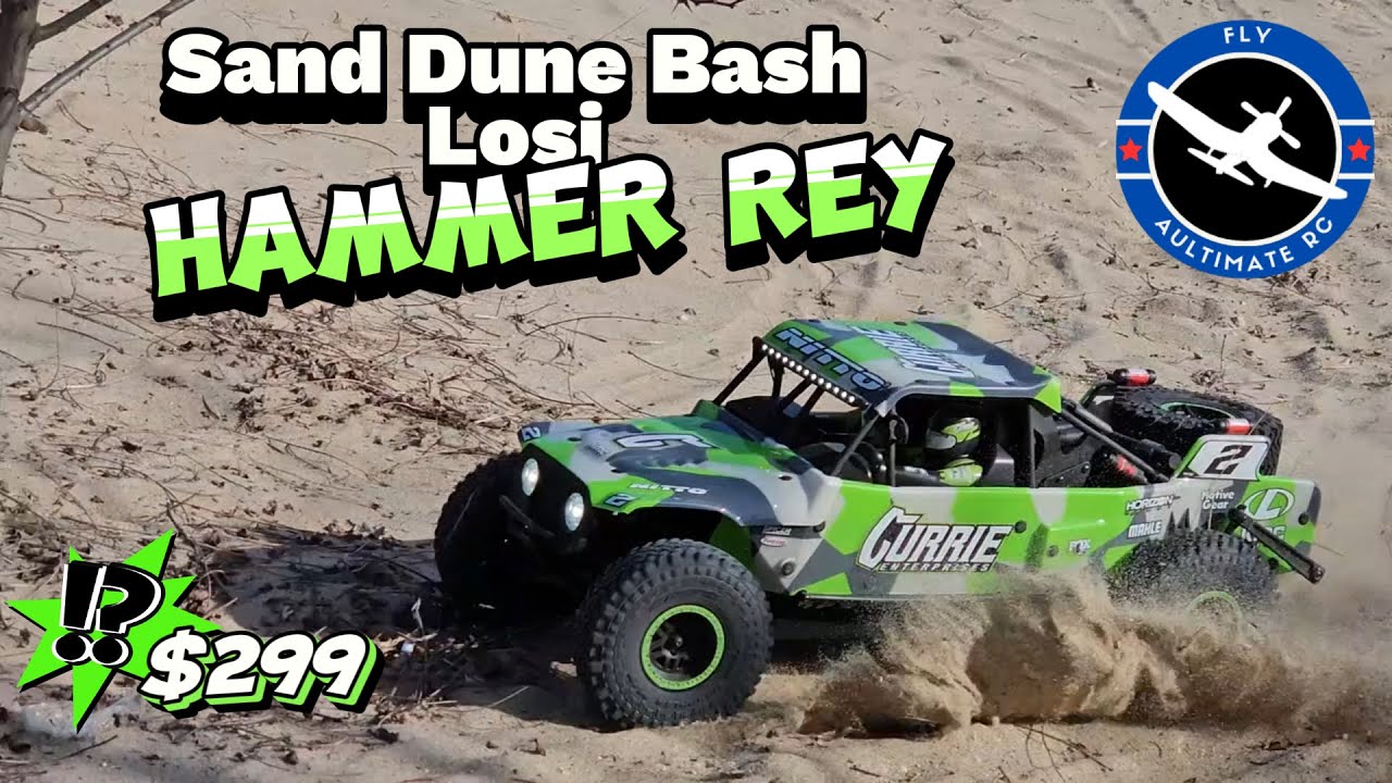 Losi Hammer Rey Sand Dune Bash and Speed Run:  This is a Steal @ $299!  Plus Unrepeatable End Stunt!