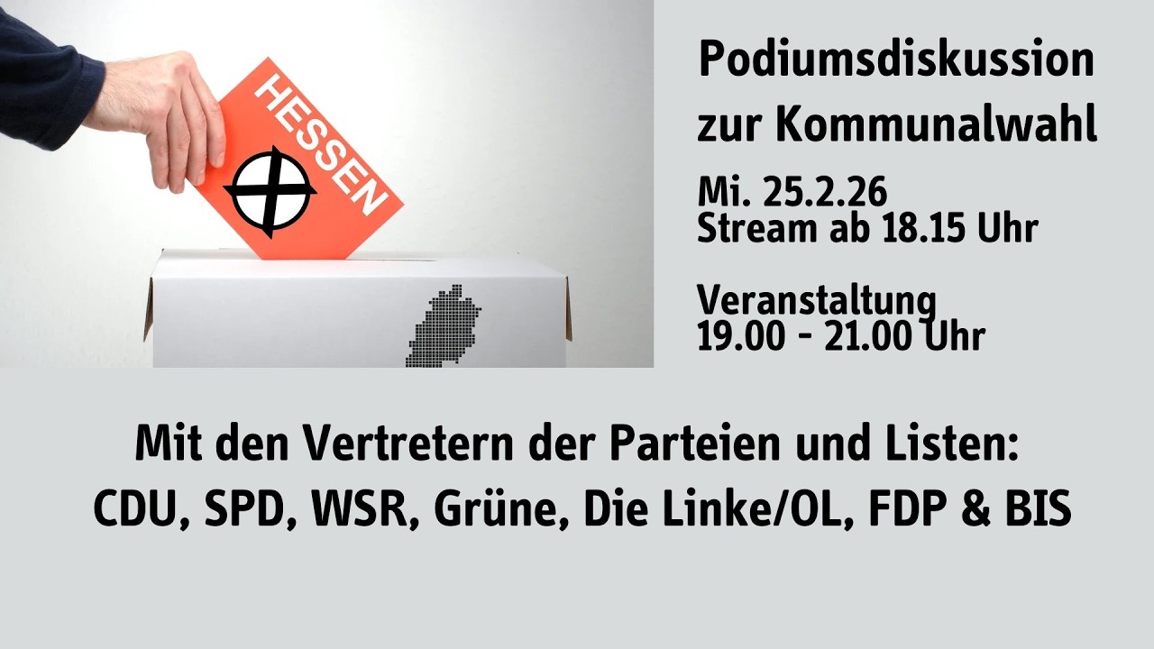 Podiumsdiskussion zur Kommunalwahl 2026