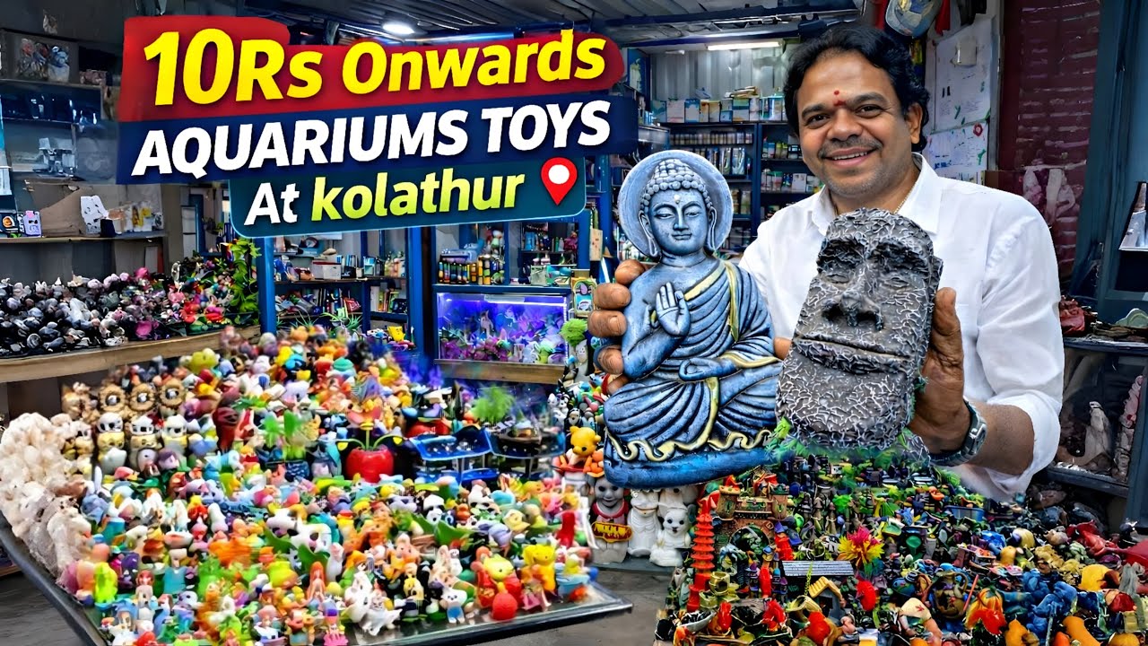 💥 ₹10 முதல் Aquarium Toys 😱 | Kolathur Fish Market | Vaal Muneeswaran Aquarium Shop #toys #aquarium 