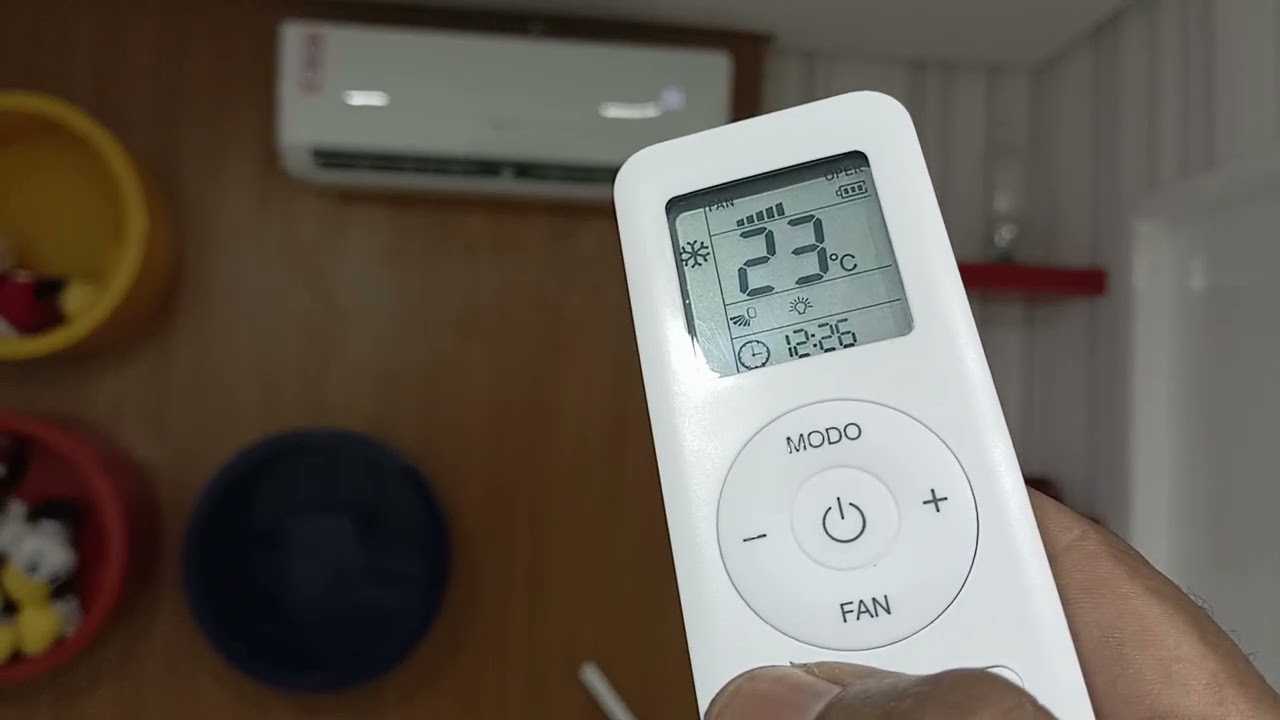 As configurações do controle do ar condicionado GREE G-TOP PLUS e suas funções como gelar rápido