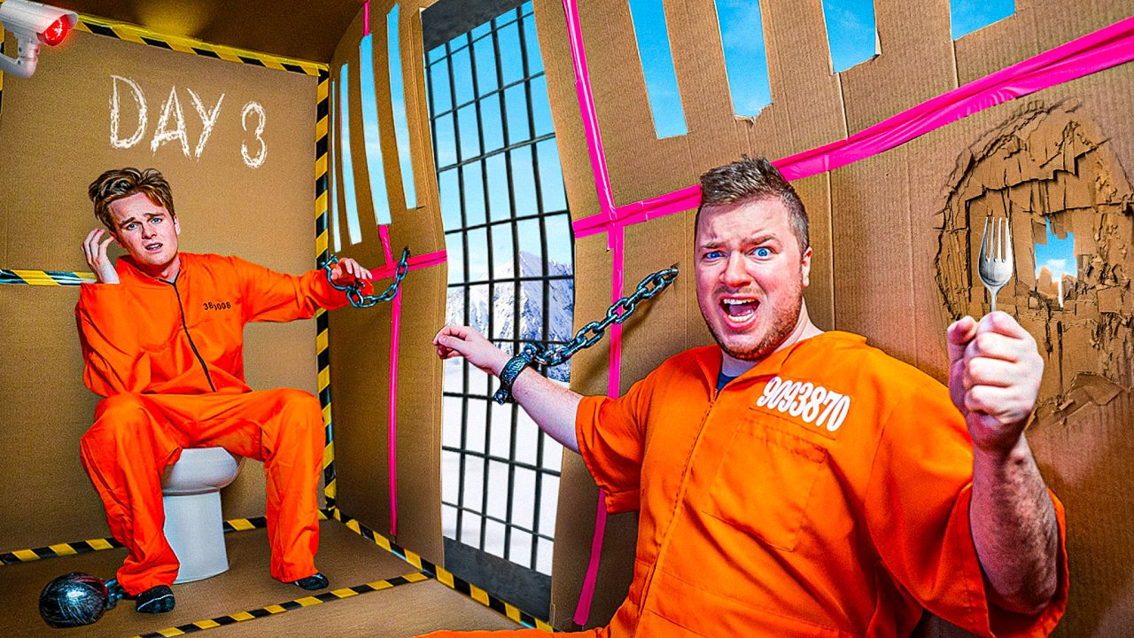100-ЧАСОВОЙ РЕАЛЬНЫЙ ИСПЫТАНИЕ ПОБЕГА ИЗ ТЮРЬМЫ Box Fort!