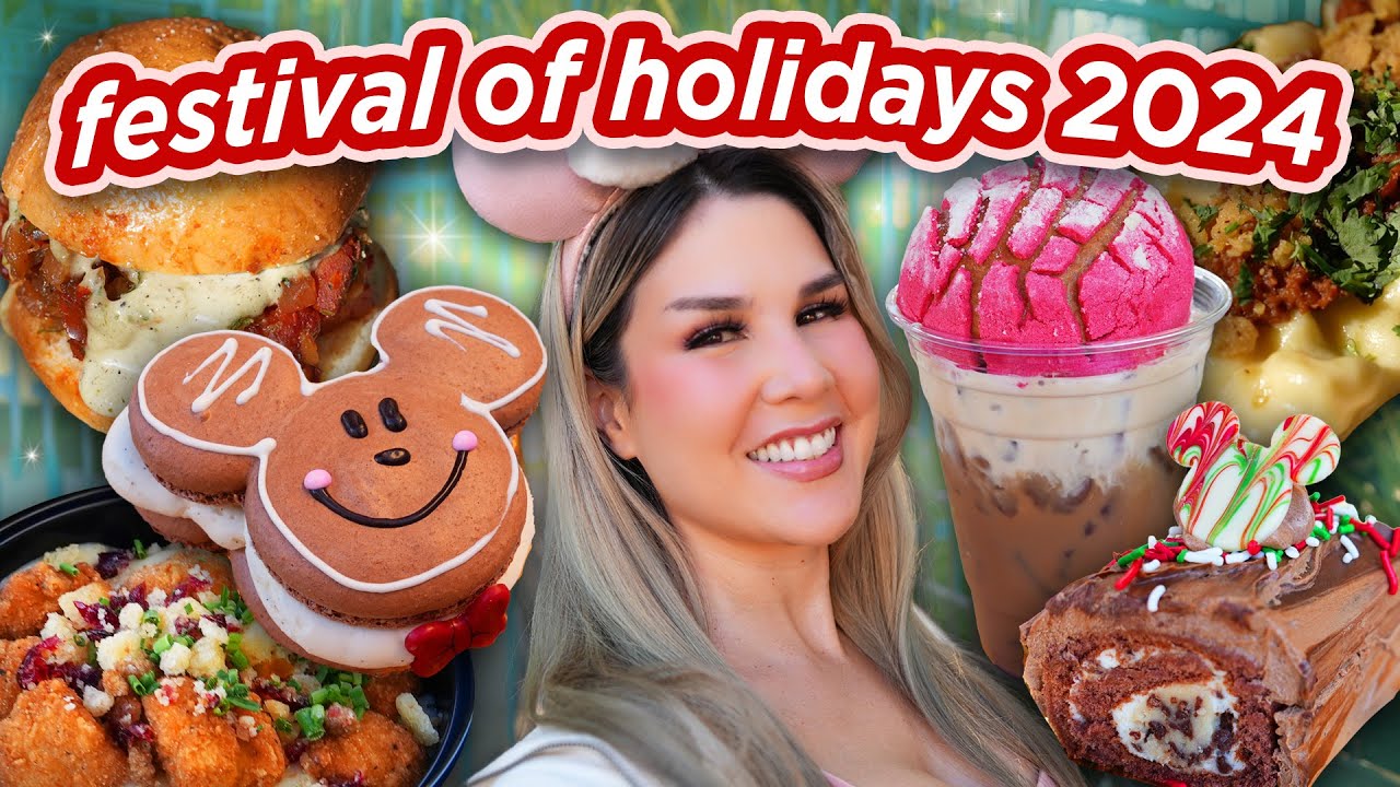 FESTIVAL OF HOLIDAYS 2024 🌟 ALL 17 NEW FOOD ITEMS! What You Can't Miss | Disneyland  Vlog