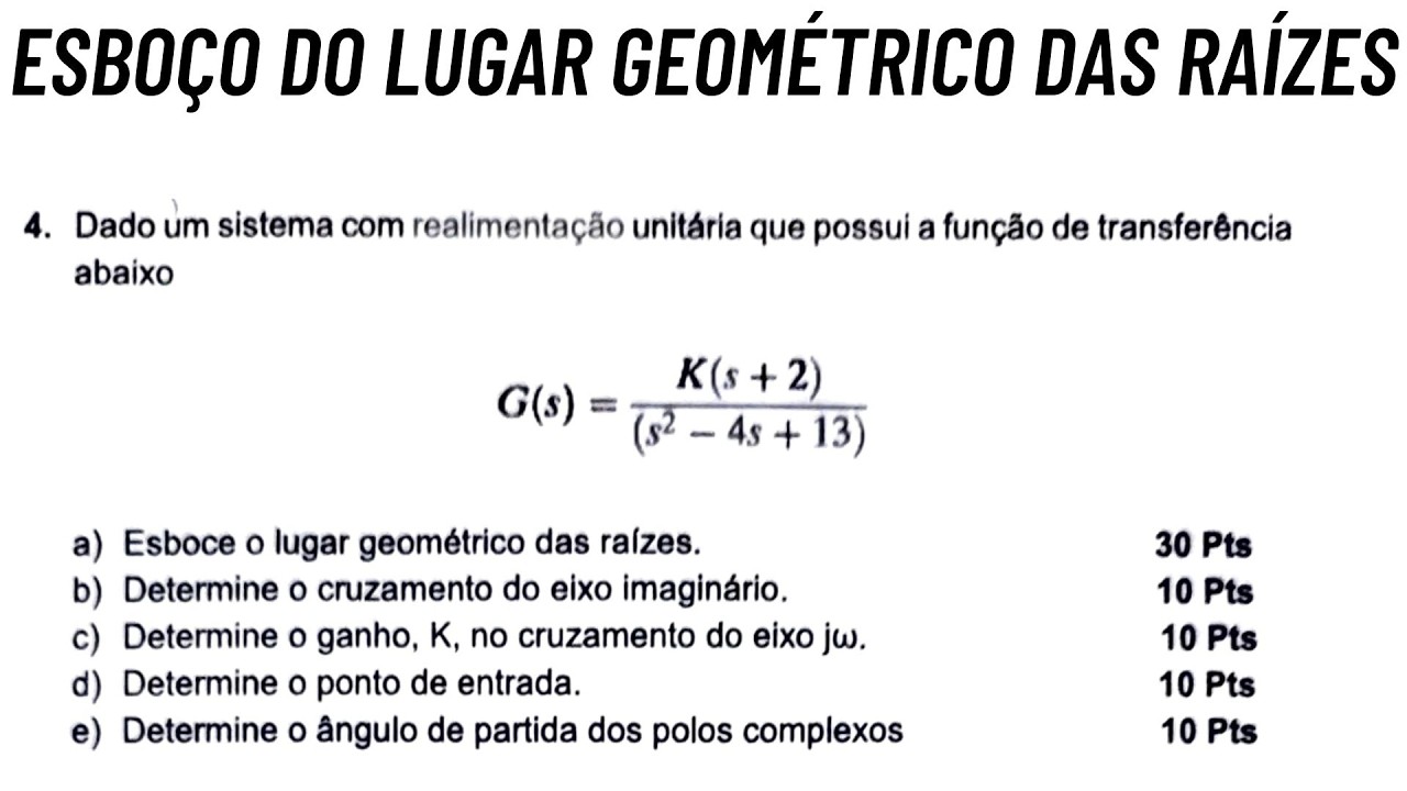 Esboço de Lugar Geométrico das Raízes