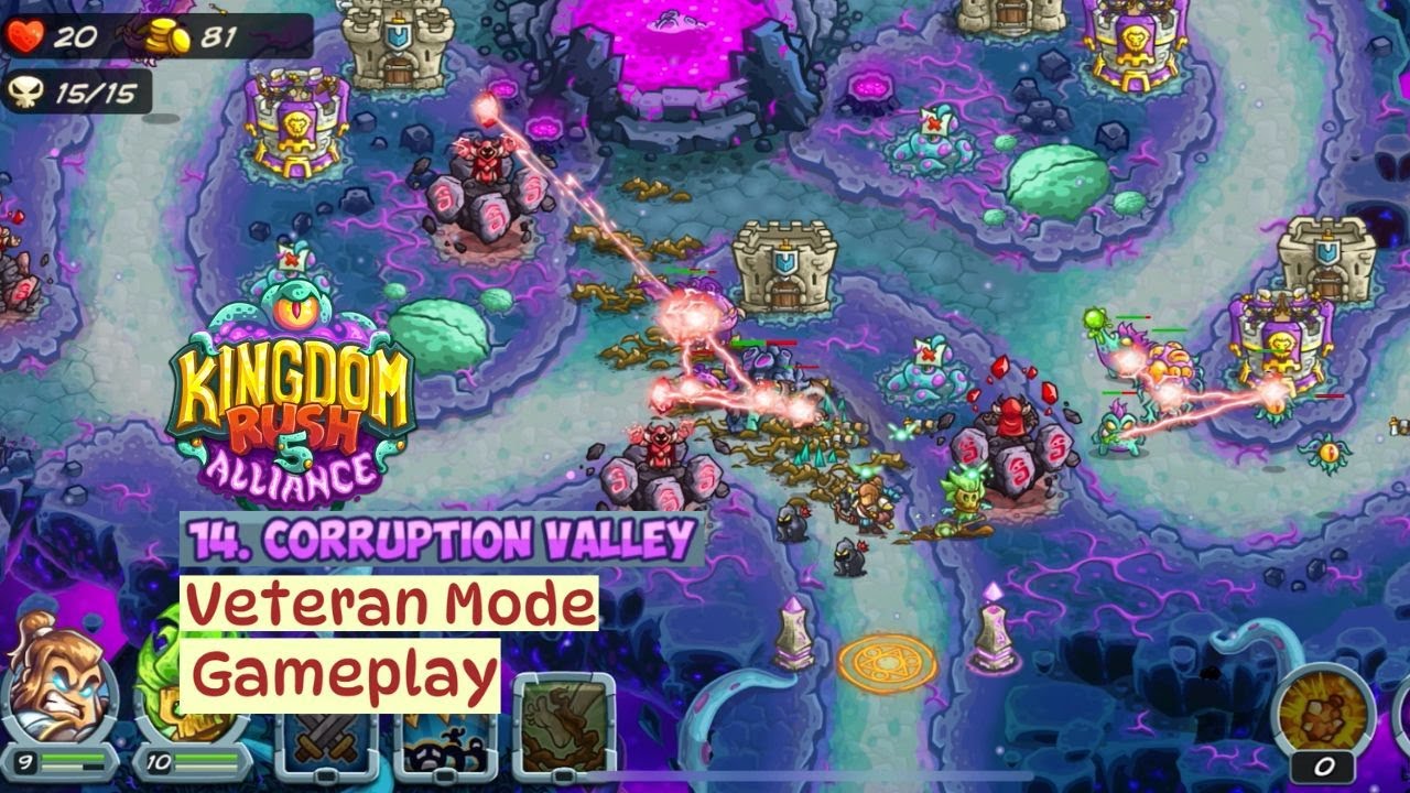 Kingdom Rush 5: Alliance | Stage 14 Corruption Valley | Veteran Mode (3 stars) Gameplay Walkthrough