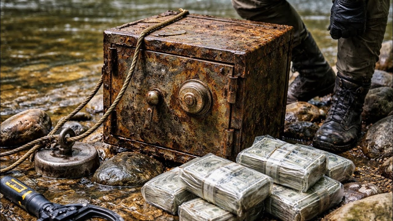 Found a Locked Safe in the River! What Was Inside? | Magnet Fishing Treasure Hunt
