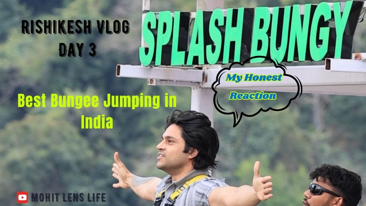 Splash Bungee Jumping in Rishikesh – 109m Free Fall! 😱🔥 | Full Experience & Cinematic Shots