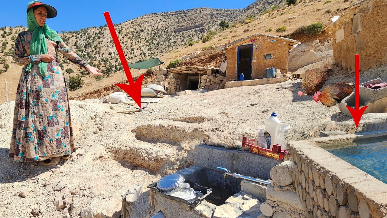 Designing luxurious steps next to a miraculous spring to flourish mountainous realm