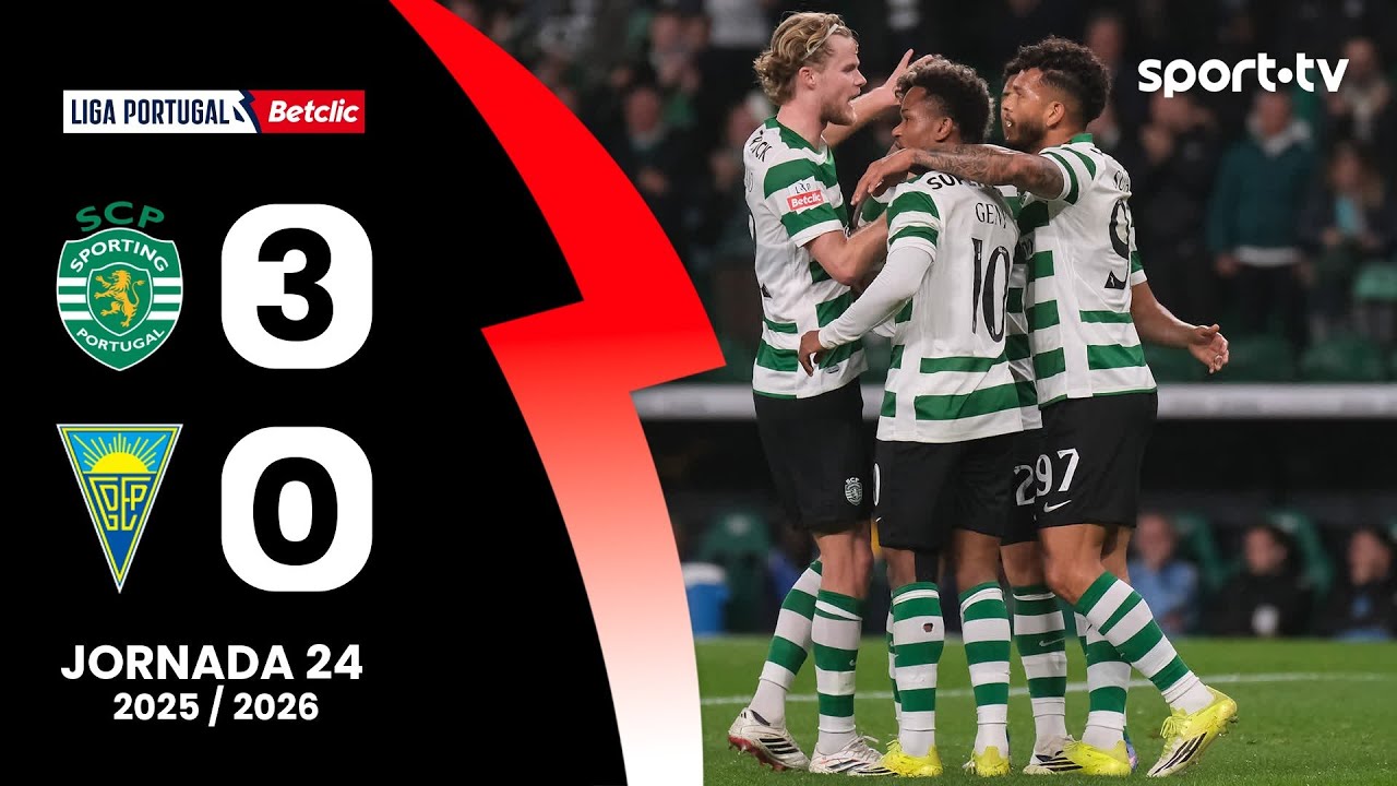 Resumo: Sporting 3-0 Estoril - Liga Portugal Betclic | sport tv