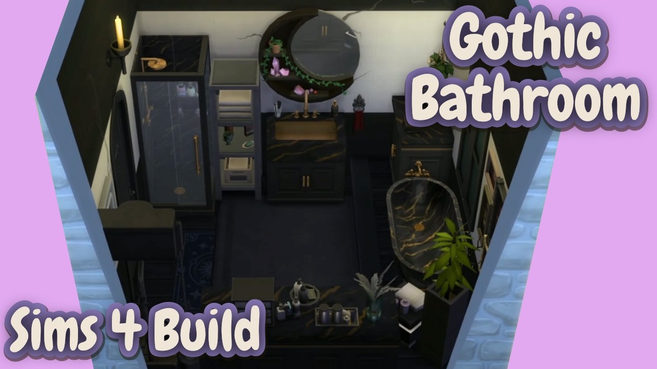 Sims 4 Build: Gothic Bathroom 🏡 | Real-Time Decor #sims4 #thesims4 #sims4build